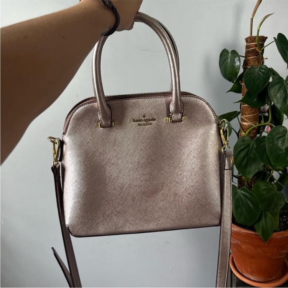 Kate Spade Medium Rose Gold Leather Dome Satchel - Picture 2 of 9